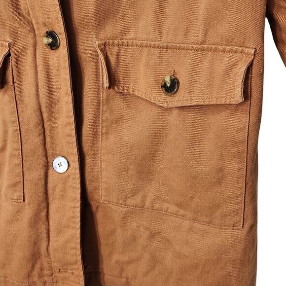 UNIVERSAL THREAD WOMENS CHORE PARKA COAT JACKET CANVAS FUR HOOD LINED SIZE XS - Picture 3 of 10